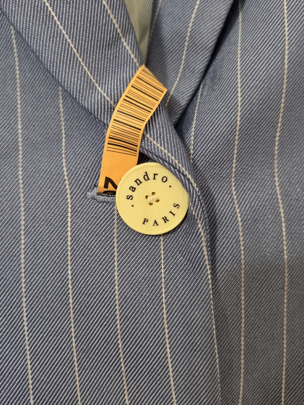 Sandro Men's Blue Pinstripe Blazer - Picture 3 of 6